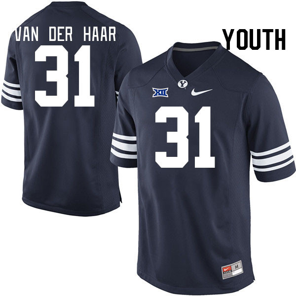 Youth #31 Sam Van Der Haar BYU Cougars College Football Jerseys Stitched Sale-Navy